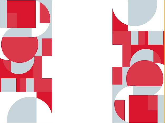 abstract background with half circle square line dot wave geometric textures, memphis style