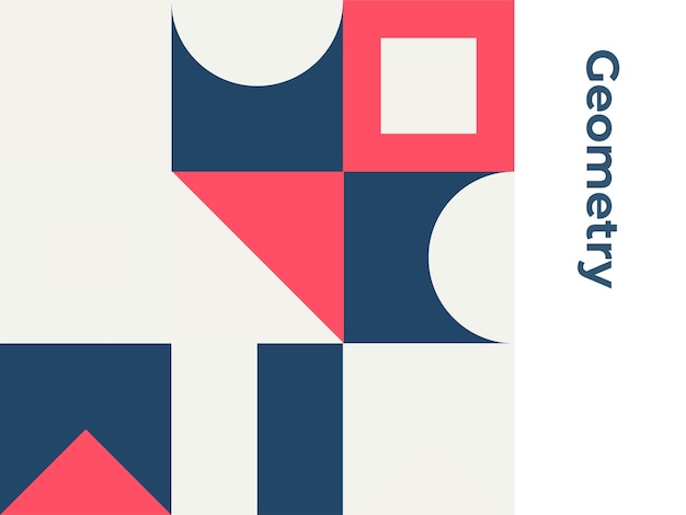 abstract background with half circle square line dot wave geometric textures, memphis style