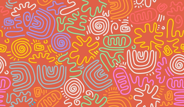 Abstract background with hand drawn pattern design