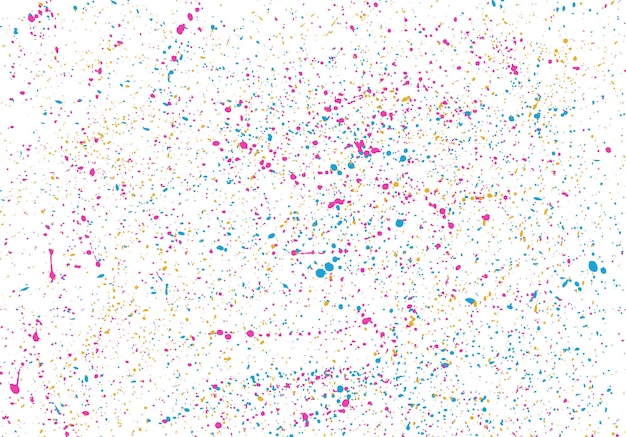 Abstract background with large splashes of paint in cheerful colors splashed threecolor inks