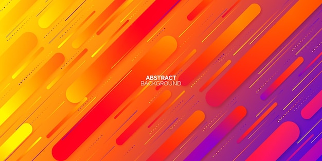 abstract background with orange and pink lines and a colorful orange background