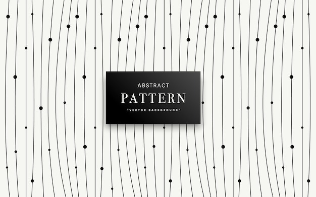 Abstract background with small circles and lines or Minimal black lines pattern