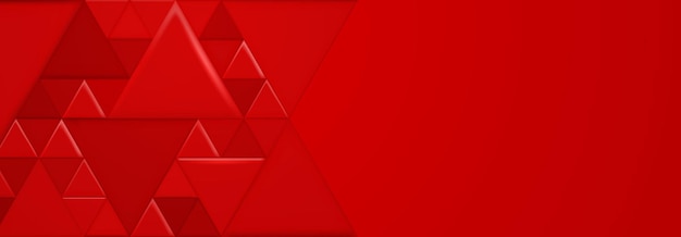 Abstract background with small triangles and several large triangular shapes in red colors