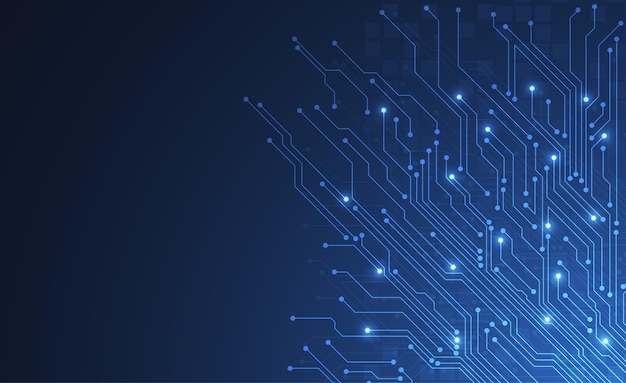Abstract background with technology circuit board texture Electronic motherboard