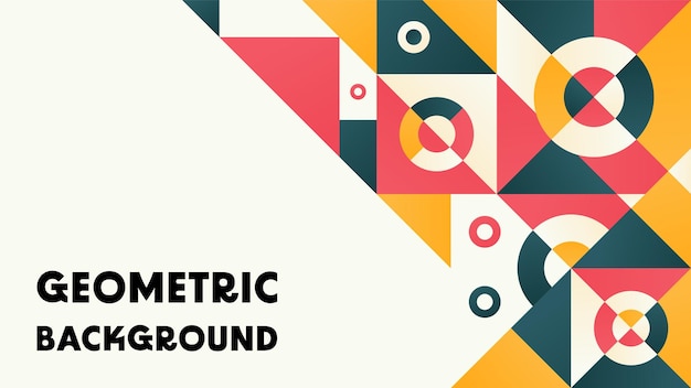 Abstract background with various geometric shapes