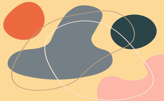 abstract backgrounds Hand drawn various shapes and doodle objects Contemporary modern trendy vector