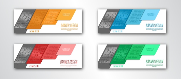 abstract banner template editable vector illustration