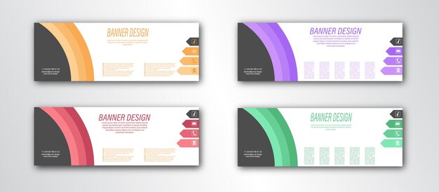 abstract banner template editable vector illustration