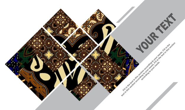 Abstract Batik Pattern with Geometric Elements