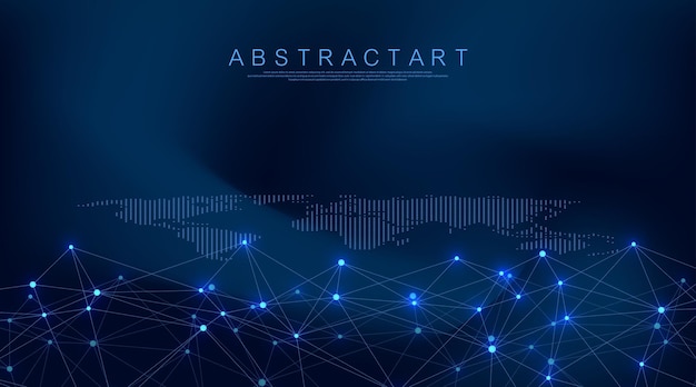 abstract big data visualization digital network connection.
