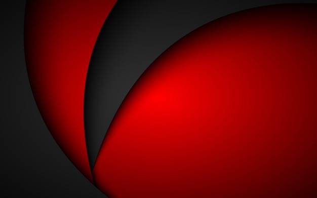 Abstract black and red wavy background Modern corporate desing wallpaper Overlap sheets of paper