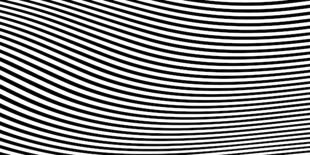 abstract black and white curved lines pattern