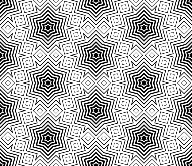 abstract black and white halftone hexagon, triangle seamless pattern. geo shape background.