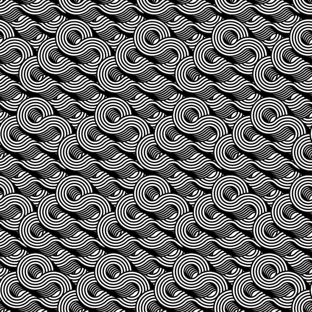 Abstract Black and White Optical Illusion