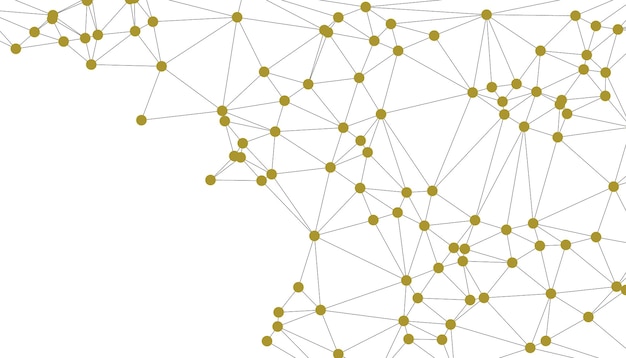Abstract Black and White Polygonal Network Background with Connected Dots and Lines for Digital Applications