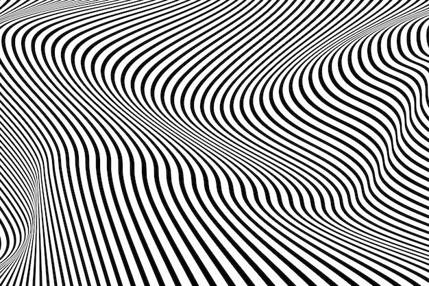 Abstract black and white wave background