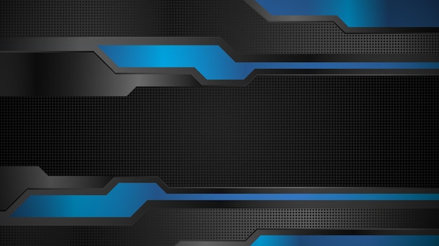 abstract black background of metallic blue display futuristic sci fi hud frame profile