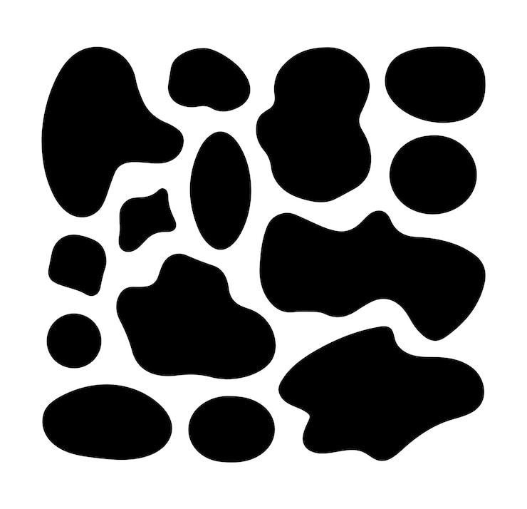 Vektör abstract black blobs background