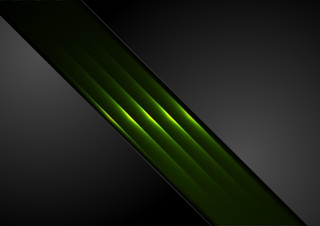 Abstract black corporate background with green glowing lines