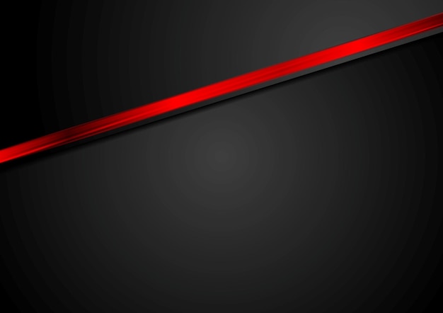 abstract black corporate background with red glossy stripe