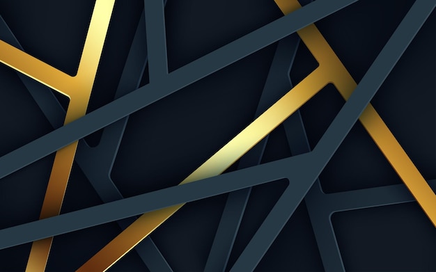abstract black gold dimension line triangle background eps10 vector