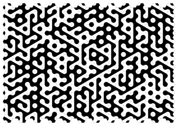 abstract black hexagonal tiles pattern background vector design