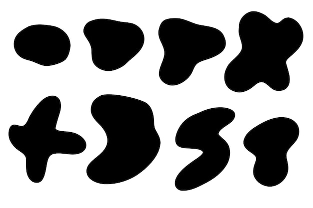 Abstract Black Shapes Set