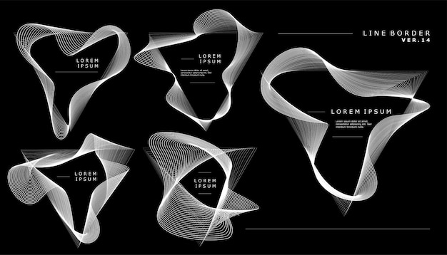 abstract blending lines border design vector.