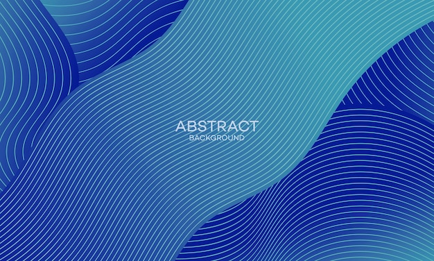 Abstract Blue and Green Curving Striped Background