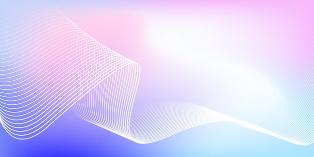 Abstract blue and pink gradient background with shining lines waves Minimalist pastel color background for banner poster cover brochure flyer website