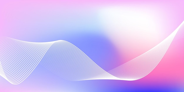 Abstract blue and pink gradient background with shining lines waves Minimalist pastel color background for banner poster cover brochure flyer website