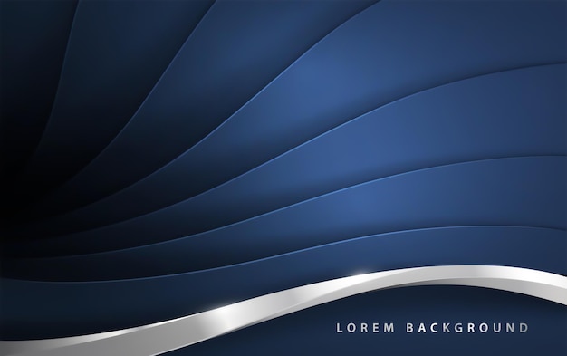 Abstract blue and silver waved shapes backgroundcc