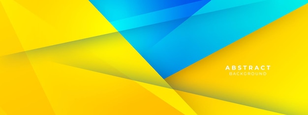 abstract blue and yellow geometric shapes geometric light 3d line shape with futuristic concept presentation background