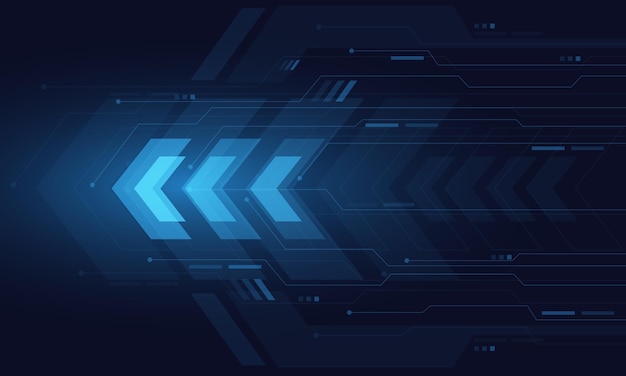 Abstract blue arrow speed technology dynamic geometric design modern futuristic creative vector