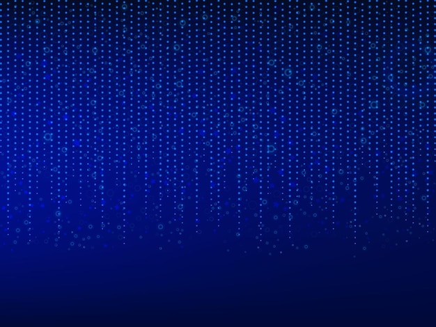 abstract blue background with dots and lines round circle technology vector design star light dot
