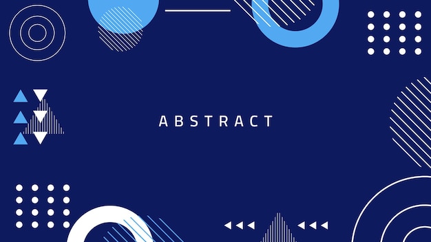Abstract blue background with geometric shapes Flat background design with geometric elements