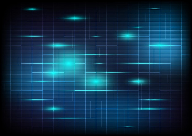 Abstract blue background with grid lines and neon lights for digital technology background