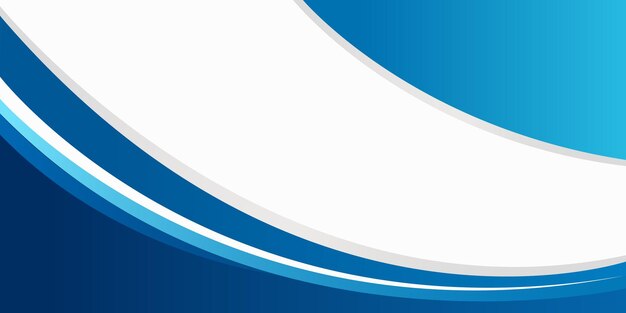 Abstract blue banner vector with dynamic curve