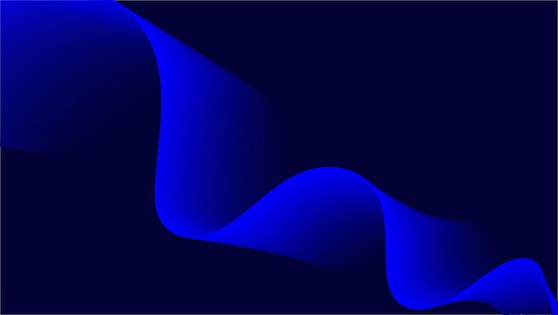 abstract blue circular wave pattern with curved lines on a dark background
