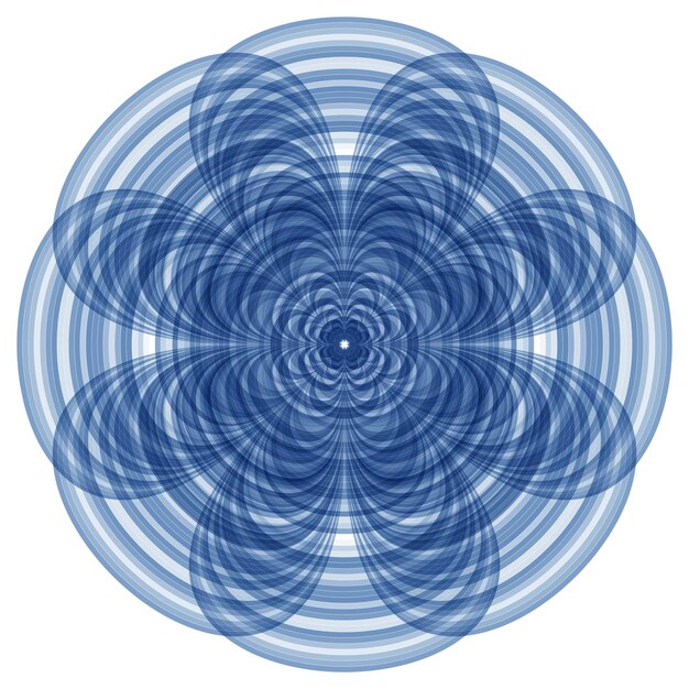 Abstract blue flower element of the pattern design