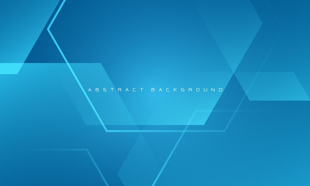 abstract blue geometric overlap design modern futuristic technology background vector