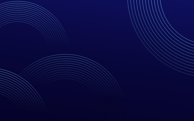 Abstract blue glowing geometric lines on dark blue background Futuristic technology concept