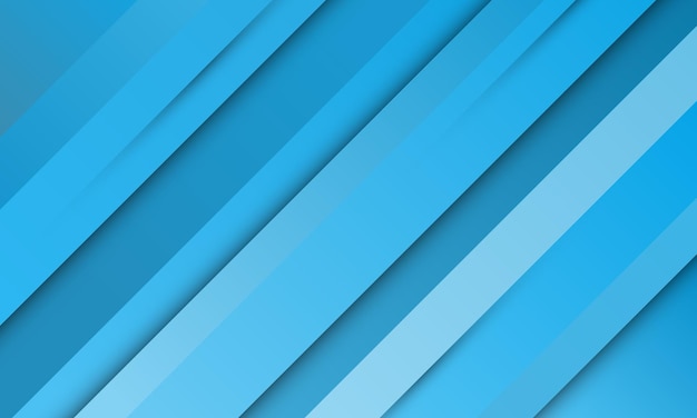 Abstract blue gradient stripes with shadow background. Vector illustration.