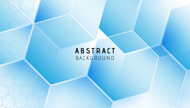 Abstract blue hexagon modern background