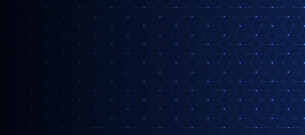 Abstract blue hexagonal background for futuristic digital communication innovation design