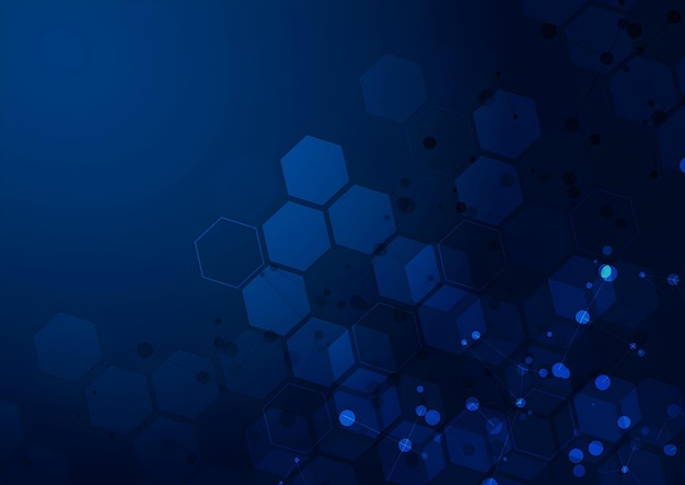 Abstract Blue Hexagonal Background