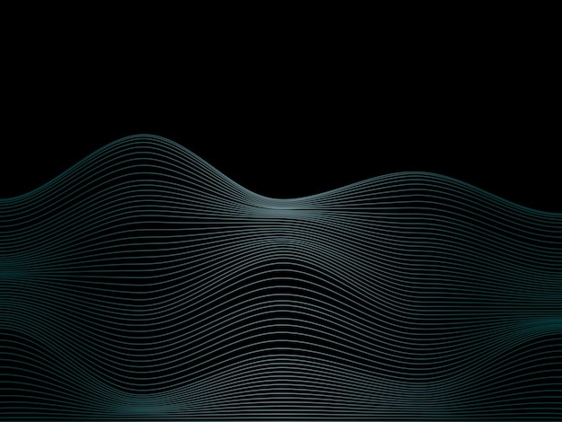 abstract blue line on black background flowing moving lines design element presentation background