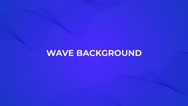 Abstract Blue Line Wave Background
