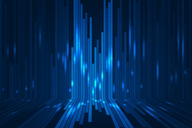 Abstract blue lines on dark background