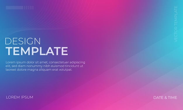 Abstract Blue Magenta Turquoise Gradient Background Design